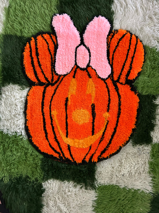 🎃 Minnie Pumpkin – Hand-Tufted Rug